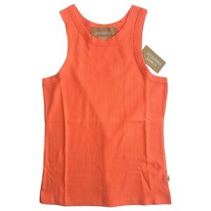 The Everyday Tank in Apricot Scoop Neck Cotton Waffle Size 8 Small NWT